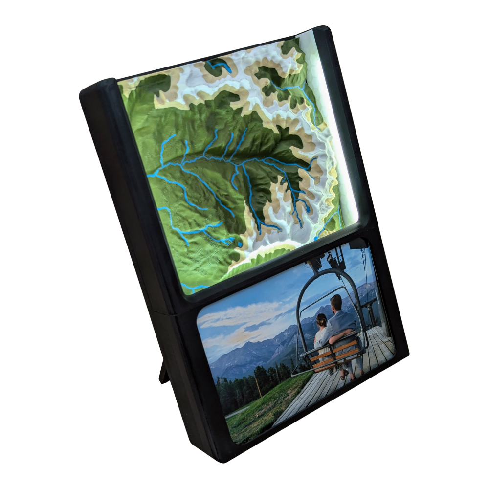 Cadre photo LED TopoPhoto - PERSONNALISÉ