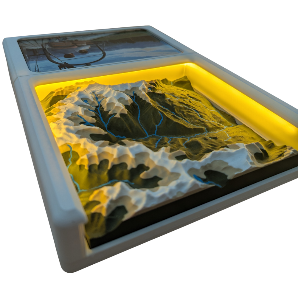 Topographic Map Frame TopoPhoto - Frame LED - Custom – MAOS Maps